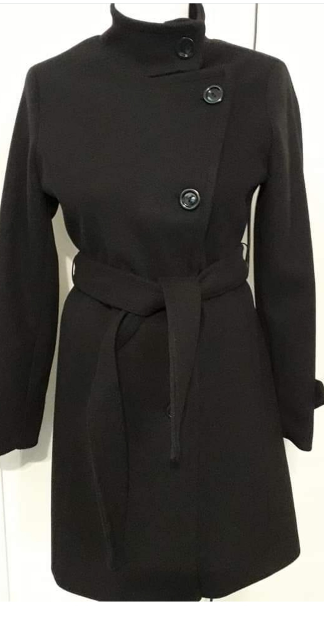 CAPPOTTO NERO IN PANNO