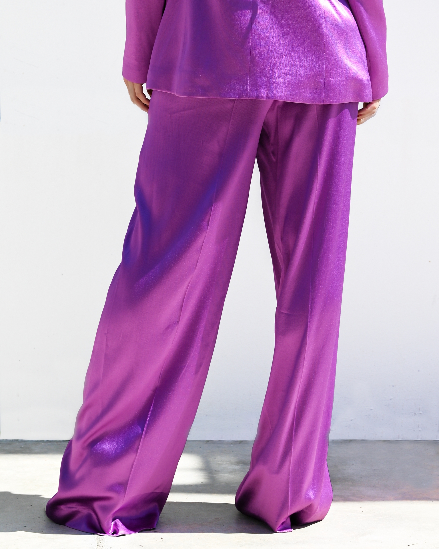 PANTALONE IN SATIN SEMILUCIDO