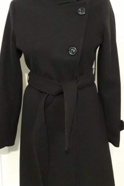 CAPPOTTO NERO IN PANNO